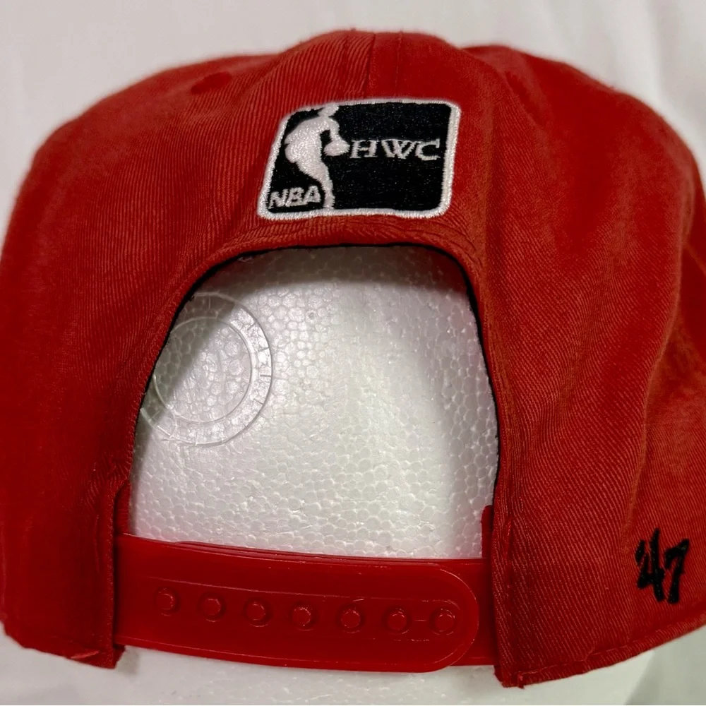 Miami Heat 47 Brand Snap Back Black and Red Hat One Size